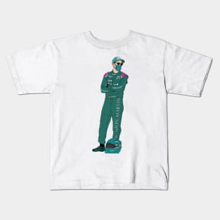 Sebastian Vettel- Arms Crossed Kids T-Shirt